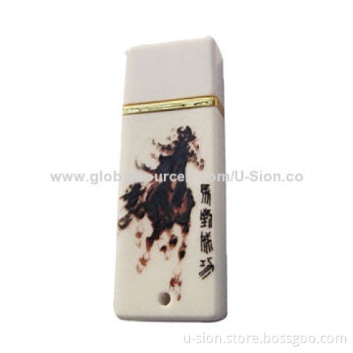 Promotional Chinese Style Ceramic USB Flash Drive, 512MB-64GB Capacity, FCC and RoHS Marks
